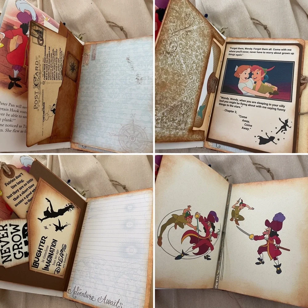 Junk Journal Peter Pan Little Golden Book | 2 Signature Art Journal